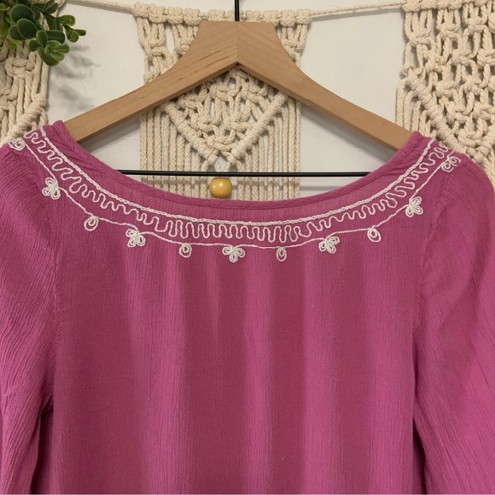 FREE PEOPLE Skyfall Embroidered Dress Purple Size Small - Picture 9 of 13